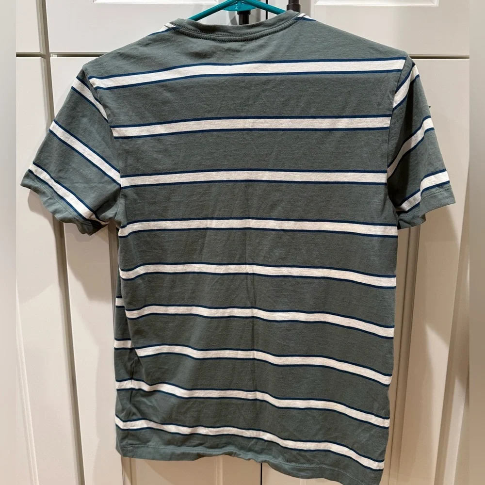 J. Crew Vintage Wash Men's Striped Pocket T-Shirt, Slim Fit Small